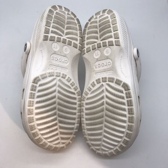 Crocs Classic White Clog Men's 9 - Women's 11  Comfort Shoe Slip On Nurse Sandal - Picture 9 of 12